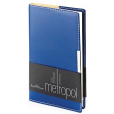 Ежедневник А6 недат. "Metropol" 80л. синий, тв. обл.