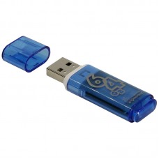 Флешка 64Gb USB 2.0,Smart Buy Glossy голубой